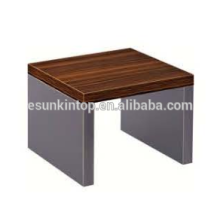 Stylish wood coffee table design for office red zebra and deep iron finishing, Fashional office furniture for sale (JO-4035-06)